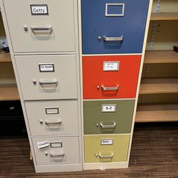Two Metal File Cabinets 