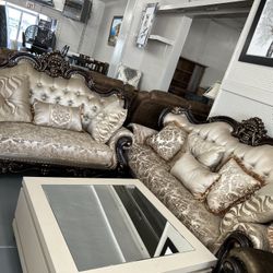 Victorian Style Sofa Loveseat 