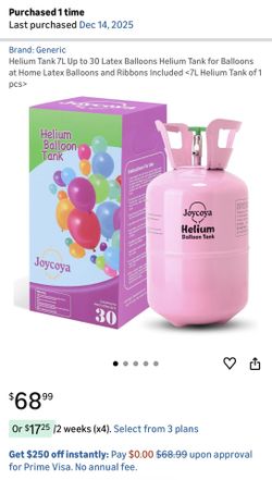 7L Helium Tank (Up To 30 Balloons)