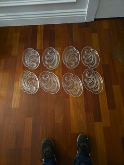 Vintage Wheat Plates 