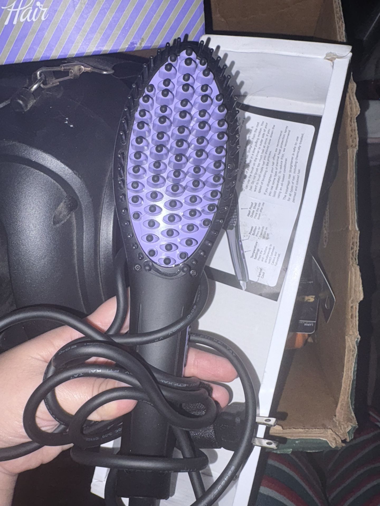 Hair Brush Straightener