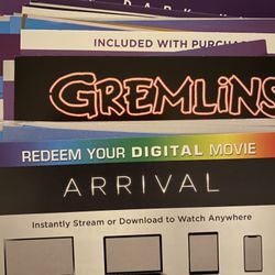 4K UHD and HD Digital movie codes