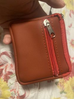 Genuine Cowhide Leather Mini Wallet – Multi-Zipper Pouch