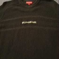 Supreme Chest Striped Raglan Sweater