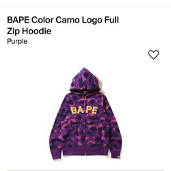 BAPE Camo Logo Zip Hoodie