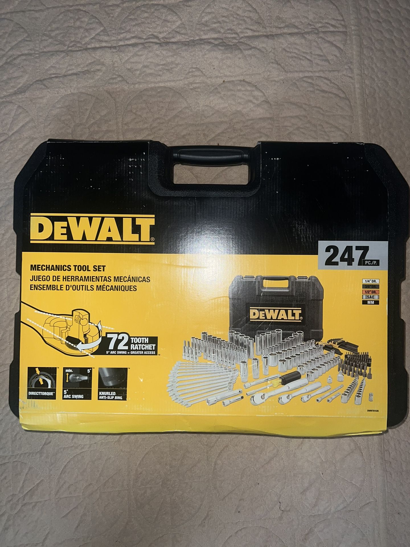 New DeWALT Mechanic's Tool Set, 247 pc., DWMT81535