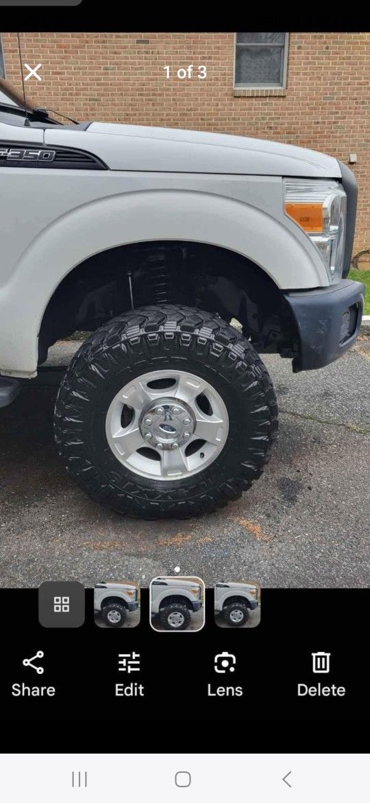 Full Set (4) 8x170 18 inch Factory Ford Wheels With 37 Inch Tires