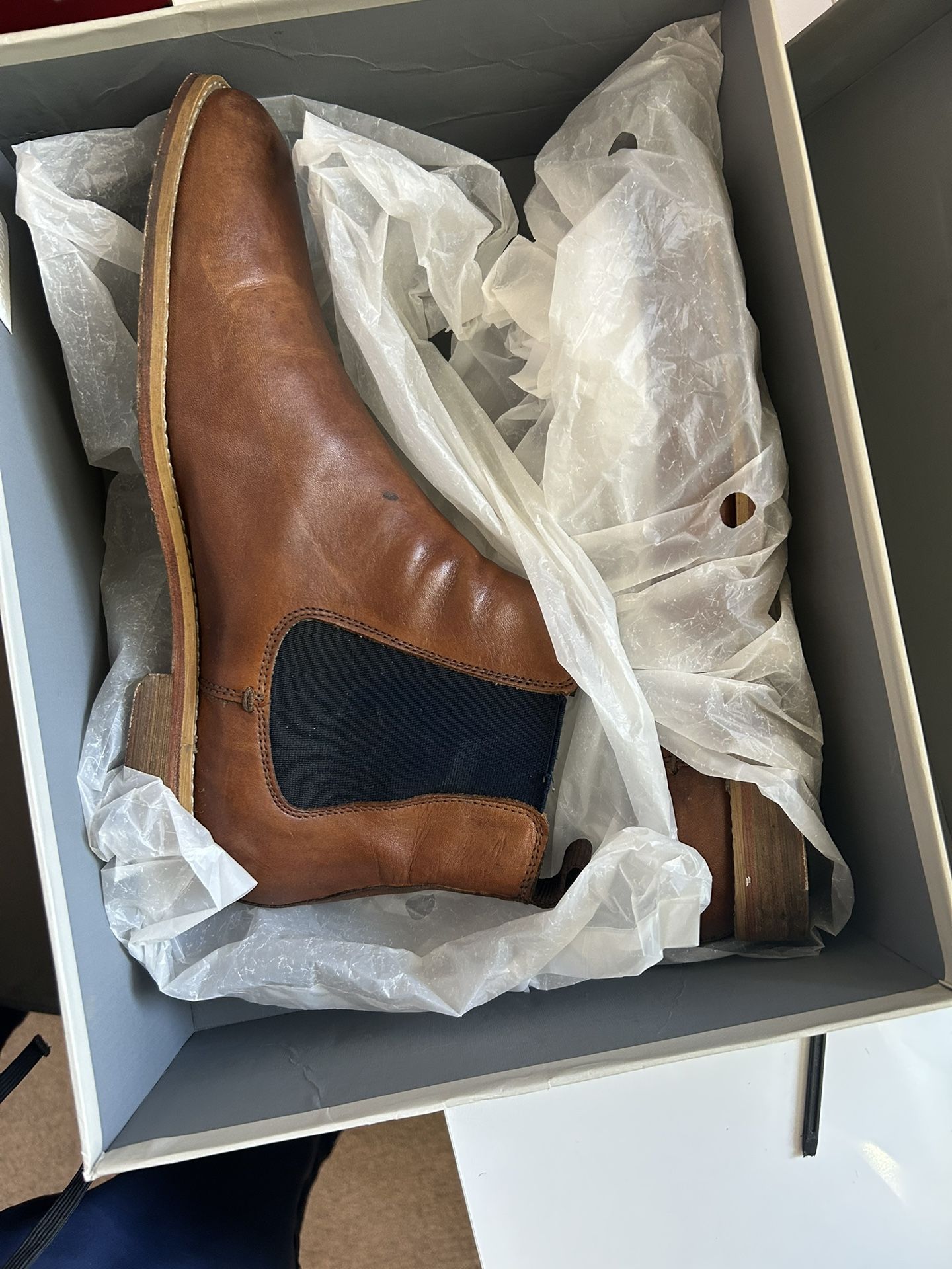 Brown Leather Chelsea Boots 