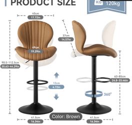 New -brown swivel adjustable height barstools( 50$ each, 6 Available)