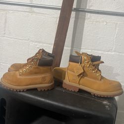 Two Pairs Of  KIDS Timberlands 