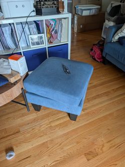 Great blue fabric sofa