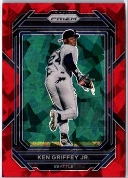 2023 Panini Prizm Red Cracked Ice Prizm Ken Griffey Jr. #27