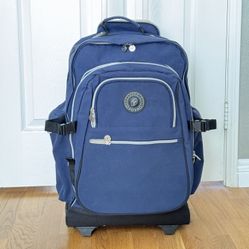 Blue Carry On With Detachable Backpack