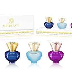 New Versace Dylan fragrance collection 5ml Each, Lauren Ralph Duffle, Coach Backpack, Coach Duffle 