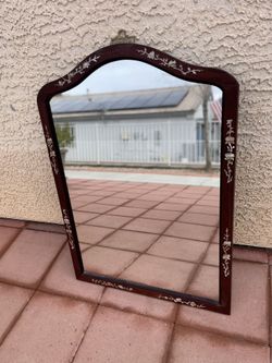 Antique Wood Mirror