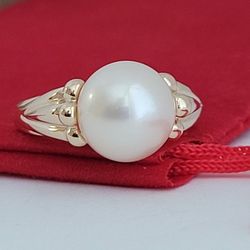 ❤️14k Size 7.75 Beautiful Solid Yellow Gold Fresh-Water Pearl Ring!👌🎁Post Tags: Anillo de Oro