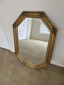 Vintage Windsor Art Gold Octagonal Wall Mirror
