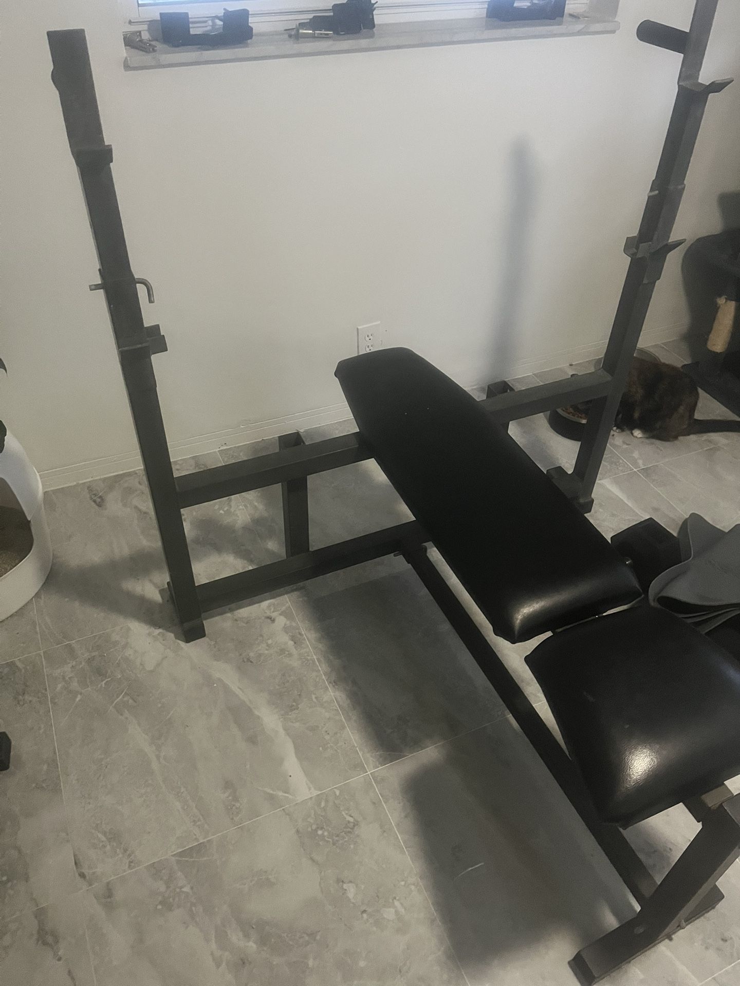 Olympic Weight Rack With Bench Press Combo