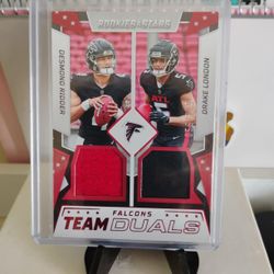 Falcons Desmond Ridder Drake London Rookie Jersey Card