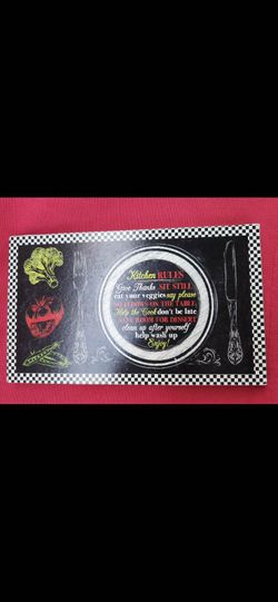 Kitchen Rules Decorative Placemat
