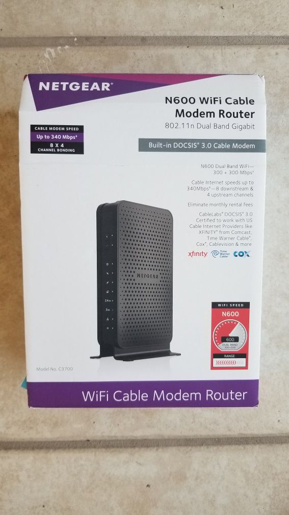 Netgear N600 wifiCable Modem Router