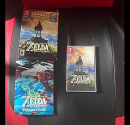 Zelda Breath of the Wild Nintendo Switch with Explorer's Guide