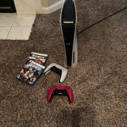 PS5 W/ 2 Controllers Two Games