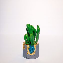 Crystals Succulent Pot - Cactus Planter - Air Plant Holder - Aloe Vera Plant Pot - Small Plant Pot - Small Planter