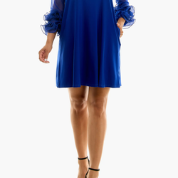 XL .(Blue) .  NINA  LEONARD dress
