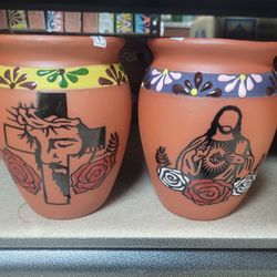 🙏 💐Clay Flower Vases 🙏💐