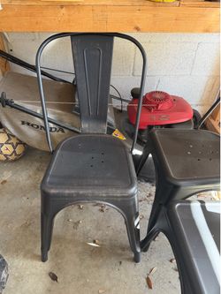 4 metal chair