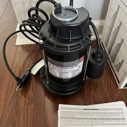 1/3 hp sump pump NEW