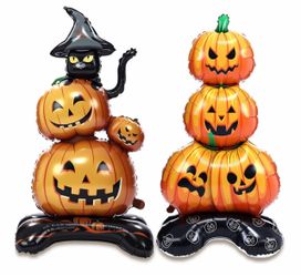 Halloween Pumpkin Stack Foil Balloon Set of 2