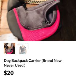 Dog Backpack Carrier (Brand New Never Used )