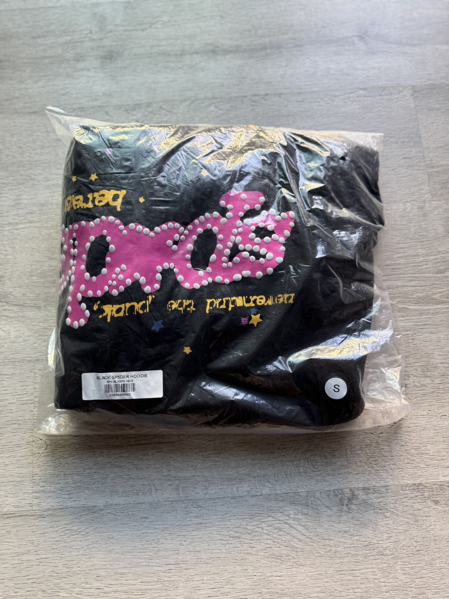 Sp5der Pink V2 Hoodie Black