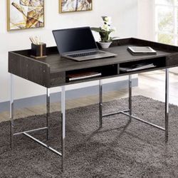 Brown Desk W/ USB Plug Brand New In Box