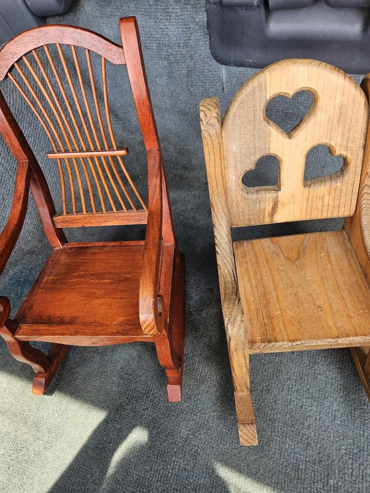 Wooden Doll Rockers