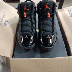 6 Ring Jordans Black And Red