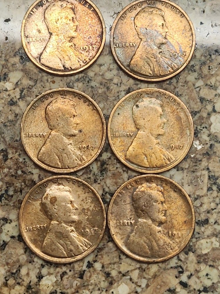 1917 Wheat Pennys