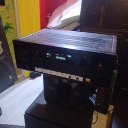 Pioneer Receiver Wi-Fi Capability Spotify Pandora Already Programmed In Also One Large Polk Audio Sub And One Smaller Sony Sub
