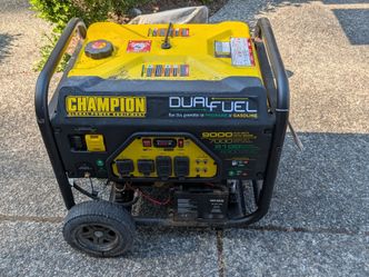 Dual fuel 7000w generator by Champion