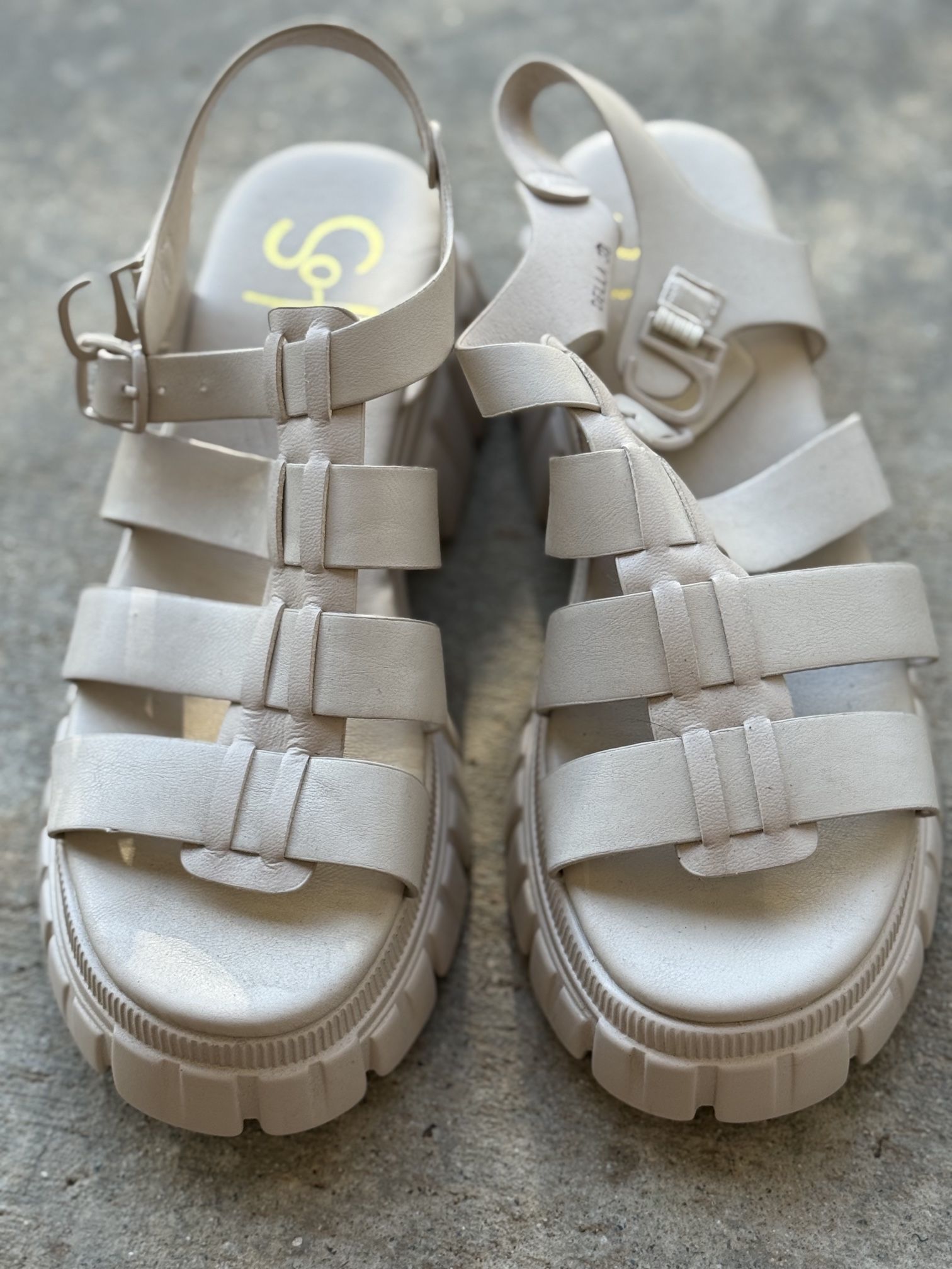Brand New Never Been Worn Cream  Women’s Platform Gladiator Sandals