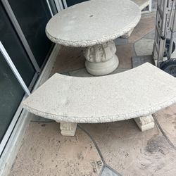 Fountain And Table