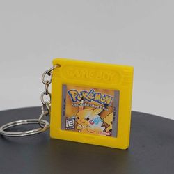 3D Printed Pokemon Yellow Version Cartridge Toy Gifts Charm Decor Keychain