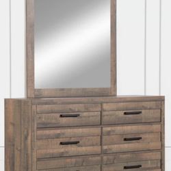 $100 Used dresser/Mirror/Night stand From 2021 Living spaces 