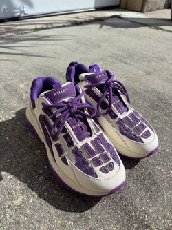 Amiri Bone Runner Sneakers – Purple/White (Good Condition)
