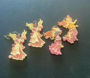 Set Of 4 Angel Christmas Ornaments