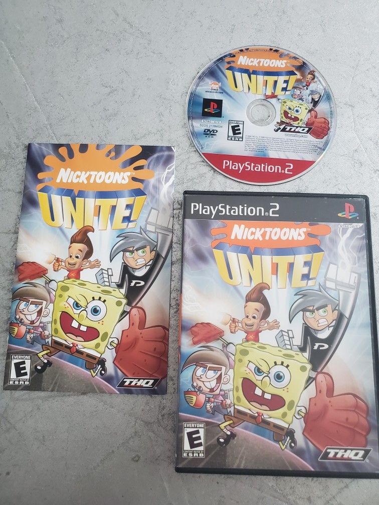 Nicktoons Unite PS2 Sony PlayStation 2 CIB with SpongeBob, Jimmy, Timmy and Danny like new condition