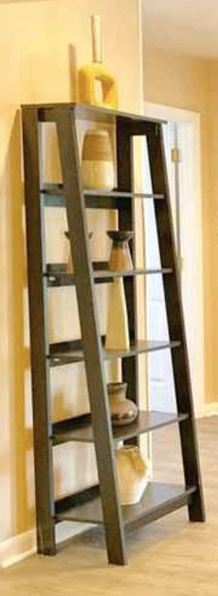Ladder style display shelves