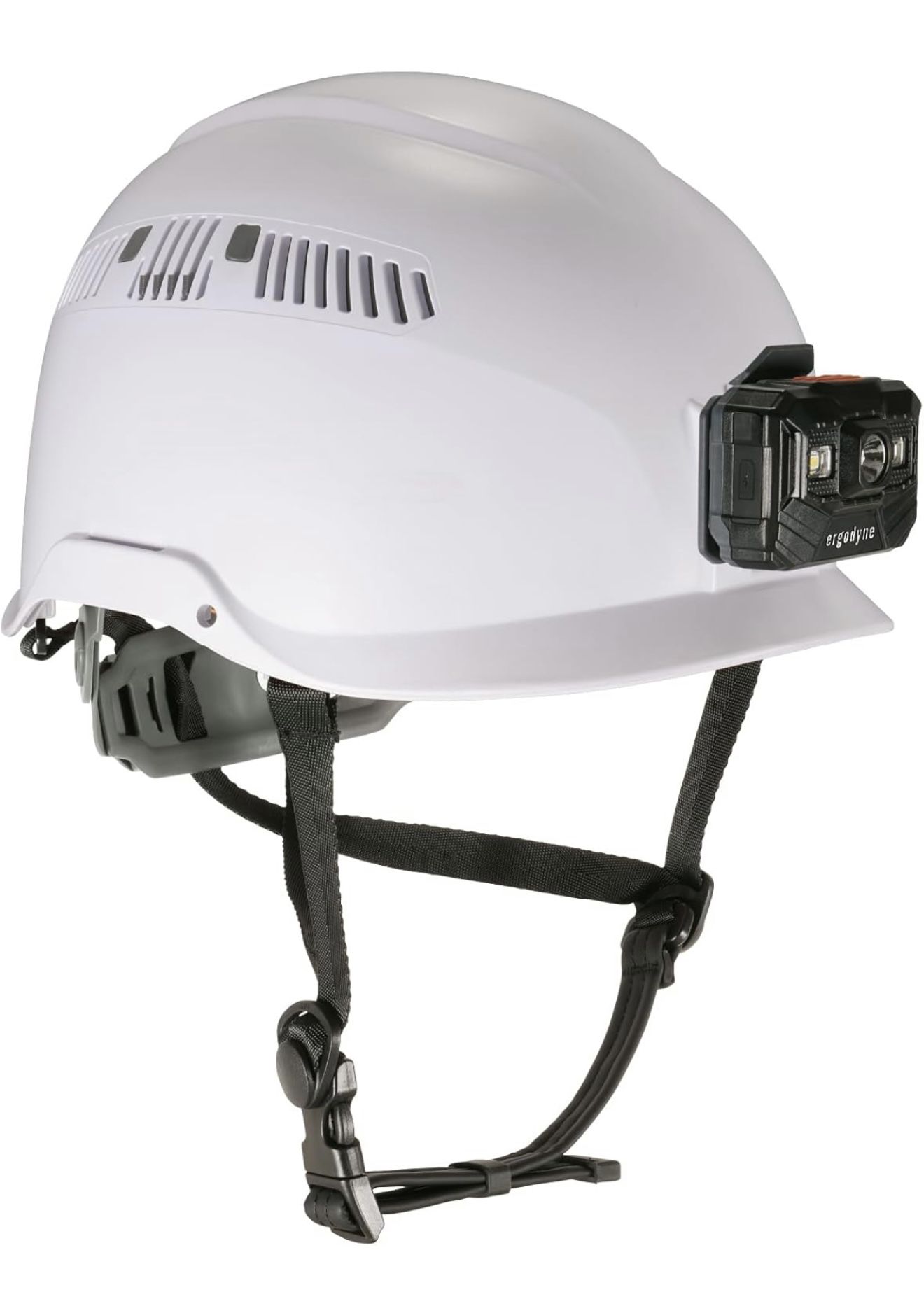 Ergodyne Skullerz 8977LED Type 2 Vented Safety Helmet with LED Light, Class C, Type III Hard Hat Brand Ergodyne Size OSFM Style Safety Helmet LED Lig